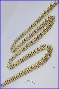 Brand new HEAVY Solid 9ct Gold Belcher Chain- 20inch 42g Uk Hallmark RRP £1890