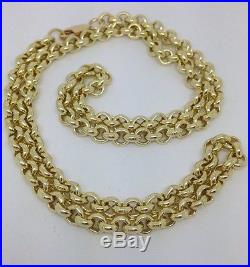 Brand new HEAVY Solid 9ct Gold Belcher Chain- 22inch 46g Uk Hallmark RRP £2070