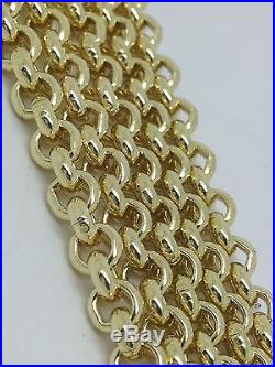 Brand new HEAVY Solid 9ct Gold Belcher Chain- 22inch 46g Uk Hallmark RRP £2070
