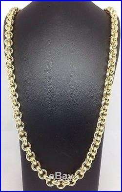 Brand new HEAVY Solid 9ct Gold Belcher Chain- 24inch 49g Uk Hallmark RRP £2205
