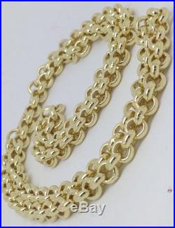 Brand new HEAVY Solid 9ct Gold Belcher Chain- 24inch 49g Uk Hallmark RRP £2205
