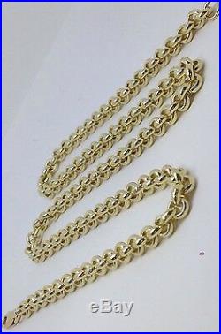 Brand new HEAVY Solid 9ct Gold Belcher Chain- 28inch 57g Uk Hallmark RRP £2565