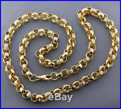British Hallmarked 9 ct Gold Heavy Belcher Chain 29.5 110.4 G RRP £4200 BDB6