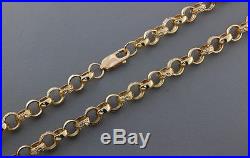 British Hallmarked 9 ct Gold Ornate Belcher Chain 30 49.5 G RRP £1965 BC16