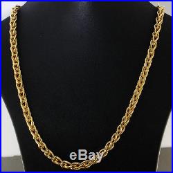 British Hallmarked 9 ct Gold Solid Classic Spiga Chain 21 RRP £1035 BDB2