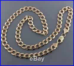 British Hallmarked 9 ct Gold Solid Italian Curb Chain 20 44.9 G RRP £1720 BAC11
