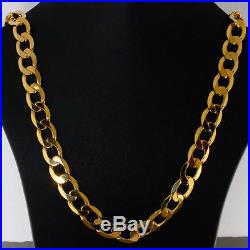 British Hallmarked 9ct Gold Solid Curb Link Chain 20 RRP £1200 BAV11
