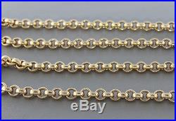 British Hallmarked Solid 9 ct Gold Belcher Chain Necklace 21.5 RRP £1485 BYP6