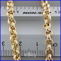 British Hallmarked Solid 9 ct Gold Belcher Chain Necklace 21.5 RRP £1485 BYP6