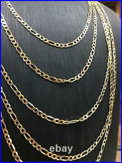 CURB Figaro Chain, Bracelet or Anklet 9ct 375 Yellow GOLD 2MM ALL SIZE GIFT NEW