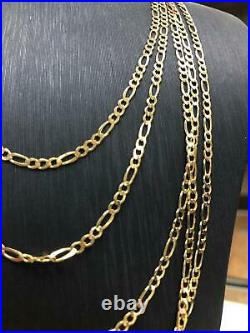 CURB Figaro Chain 9ct 375 Yellow GOLD 2MM  Bracelet ALL SIZE GIFT BRAND NEW 