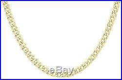 Carissima Gold 9 ct Gold Men's Curb Necklace Flat Curb Chain 61cm/24