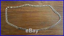 Classic 9ct Gold Chain 24 long. Not scrap 34gm 7mm thick