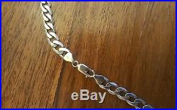 Classic 9ct Gold Chain 24 long. Not scrap 34gm 7mm thick