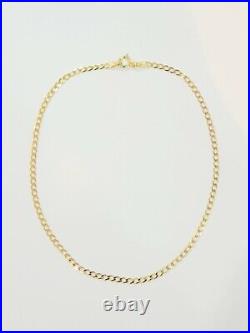 Curb Anklet 9ct Gold Solid Curb Link Fully Hallmarked Ankle Bracelet 9ct Gold