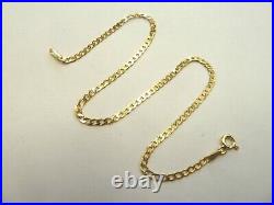 Curb Anklet 9ct Gold Solid Curb Link Fully Hallmarked Ankle Bracelet 9ct Gold