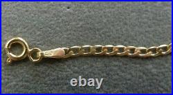 Curb Anklet 9ct Gold Solid Curb Link Fully Hallmarked Ankle Bracelet 9ct Gold