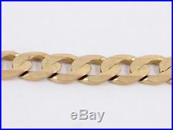 Curb Chain Necklace 9ct Gold Gents Ladies Heavy Chunky Solid 375 I35