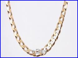 Curb Chain Necklace 9ct Gold Ladies Gents Thick Heavy Solid 375 I31