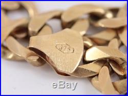 Curb Chain Necklace 9ct Gold Ladies Gents Thick Heavy Solid 375 I31