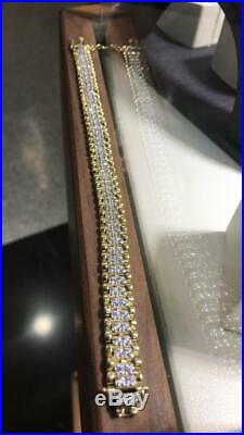 Cz Stones Bracelet Style 375 9CT Yellow Gold Genuine 9mm 7.5 25.8gr Brand NEW