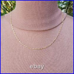 Dainty & Fine 9ct Yellow Gold Anchor Mariner Chain Necklace 16 18 20 22 24