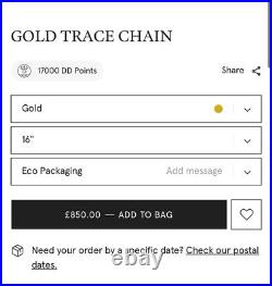 Daniella Draper Trace Chain 9ct Gold Necklace