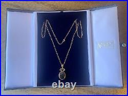 David Scott Walker Rose Gold 9ct blue John and agate Fob And Long Chain