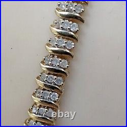 Diamond necklace 9ct gold hallmarked Pre owned Diamond content 2ct stamped