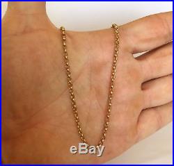 Estate Antique Victorian 9ct Gold Barrel Clasp Necklace Chain 3.9 grams