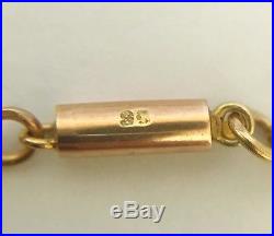 Estate Antique Victorian 9ct Gold Barrel Clasp Necklace Chain 3.9 grams