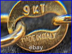 FINE 9ct GOLD ROPE NECKLACE CHAIN 39.5cm ITALY HALLMARK 2.9g+