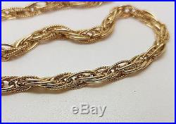 Fabulous 9ct Gold 16 1/2 Twist Link Chain Necklace. Goldmine Jewellers