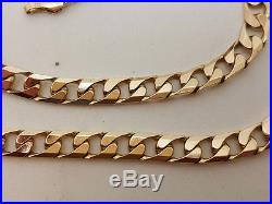 Fabulous 9ct Gold 20 Solid Curb Link Chain Necklace. Goldmine Jewellers