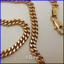Fabulous 9ct Gold 20 Solid Plain Curb Link Chain Necklace. Goldmine Jewellers
