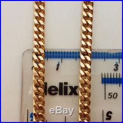 Fabulous 9ct Gold 20 Solid Plain Curb Link Chain Necklace. Goldmine Jewellers