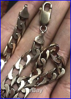 Fabulous 9ct Gold 21 Solid Plain Curb Link Chain Necklace HEAVY 30.05g