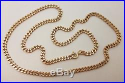 Fabulous 9ct Gold 22 Plain Curb Link Chain. Goldmine Jewellers
