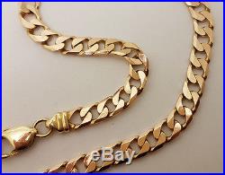 Fabulous 9ct Gold Solid 21 Solid Curb Chain Necklace. Goldmine Jewellers