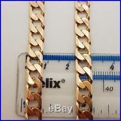 Fabulous 9ct Gold Solid 21 Solid Curb Chain Necklace. Goldmine Jewellers