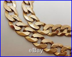 Fabulous 9ct Gold Solid 24 Curb Link Chain Necklace. Goldmine Jewellers