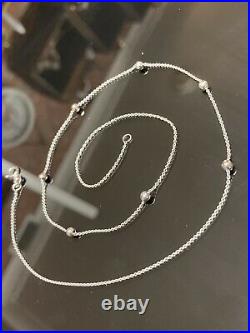 Fabulous 9ct White Gold Station Necklace Condition Is New