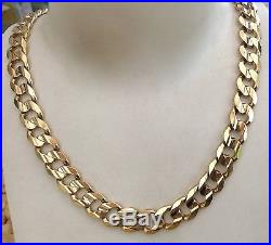 Fabulous Gents Huge Solid Heavy Full Hallmarked Massive 9ct Gold Neck Chain 87 G