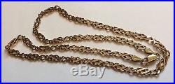 Fabulous Quality Heavy Vintage Unusual Fancy Link Ladies Or Gents 9ct Gold Chain