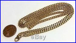 Fabulous Quality Very Heavy Vintage Solid 9Ct Gold (30 Inch) Curb Neck Chain
