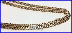 Fabulous Quality Very Heavy Vintage Solid 9Ct Gold (30 Inch) Curb Neck Chain