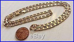 Fantastic High Quality Gents Hallmarked Solid Heavy 9ct Gold Fancy Link Chain