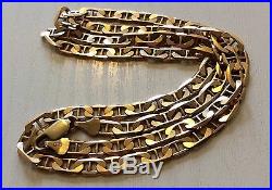 Fantastic High Quality Gents Hallmarked Solid Heavy 9ct Gold Fancy Link Chain