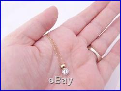 Fine 65 point old mind rose cut diamond 18ct gold pendant on 9ct gold chain