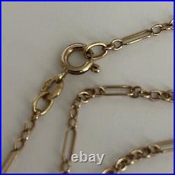 Fine 9 carat gold chain fancy links length 17 inches 2.8g